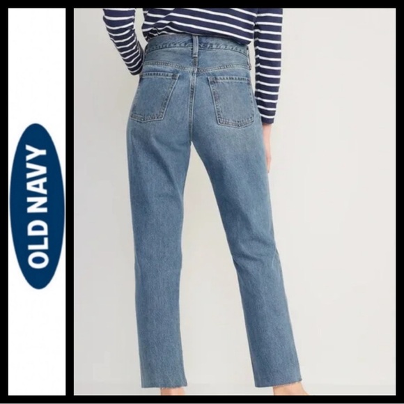 Old Navy High Rise Slouchy Straight Jeans - Picture 2 of 12